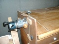 Table  toupie: toupie Bosch monte horizontalement
